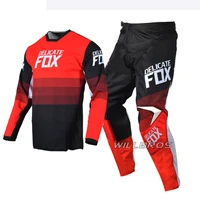 motocross racing gear set delicate fox fazr 180 limited mx sx bike jersey pants mens motorbike scooter motor black red kits