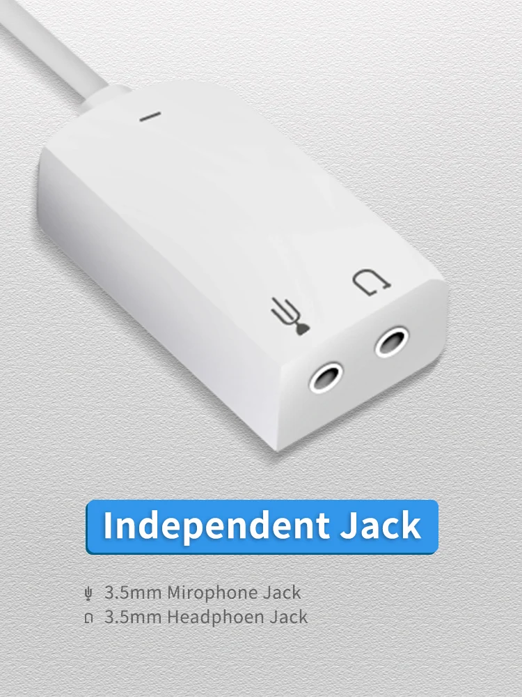 Виртуальная звуковая карта USB 7 1 внешний аудио адаптер к разъему 3 5 мм микрофон