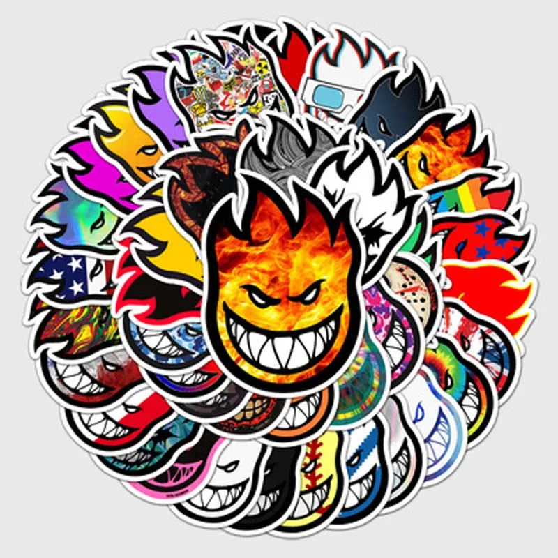 

50 Burning Man Graffiti Stickers, Personalized Trendy Brand Fashion DIY Skateboard, Water Cup, Suitcase, Refrigerator Stickers