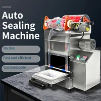 heat fully automatic automated meat tofu meal fast food tray sealer sealing machine