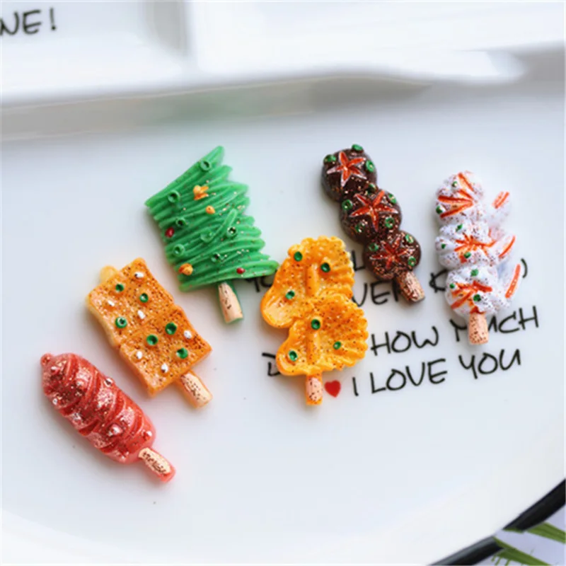 

10 шт./лот имитация шашлыков барбекю с плоским основанием кабошон украшения Kawaii ремесла Скрапбукинг Украшение DIY аксессуары