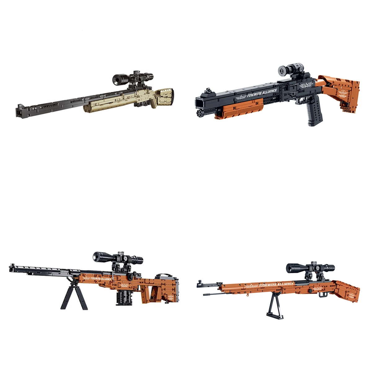 

98K Sniper Rifle Building Blocks Desert Eagle Pistol Toys X'mas Gift Set Bricks Automatic Shooting Friends Play Gun