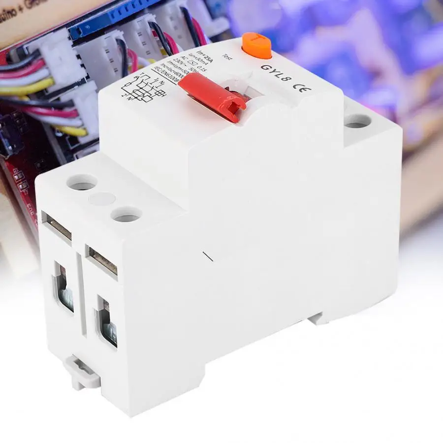 GYL8 12 В 2P + N 25A/40A/63A выключатель остаточного тока с защитой от утечки 230VAC RCCB RCBO
