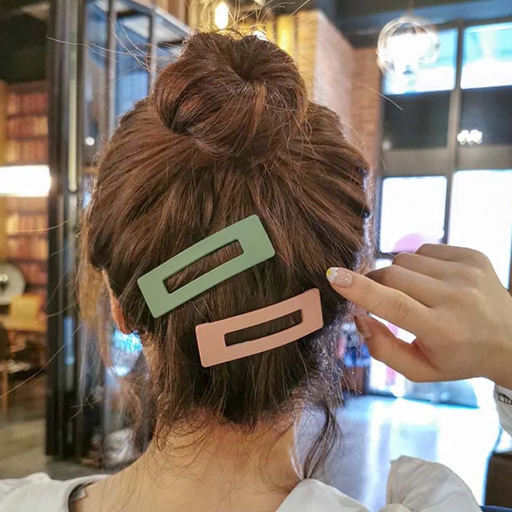 Деревянные радужные заколки для волос девочек круглые женщин милые аксессуары