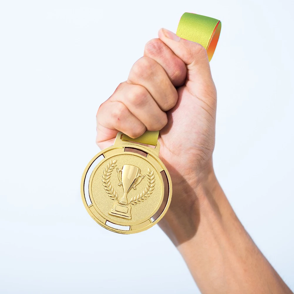 

Металлические награды, медали с лентой для шеи, золотистые, серебристые, бронзовые, для спортивных ученых или любого диаметра соревнований