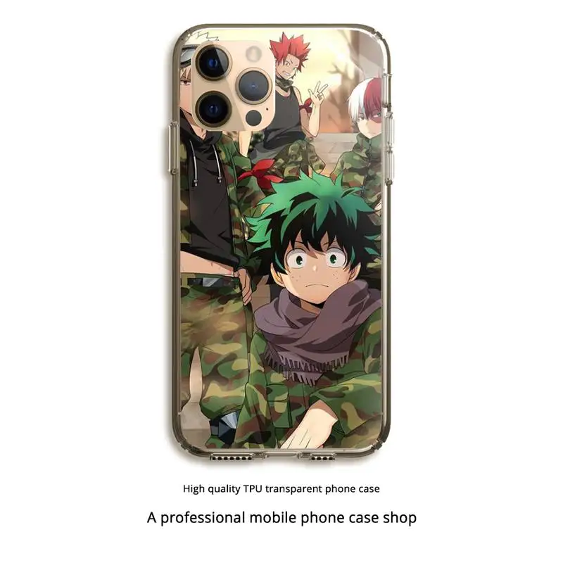 

My Hero Academia Phone Case Clear Cover For Iphone 5 6 7 8 11 12 Plus XR X XS SE2020 11/12PRO Max Transparent Cases