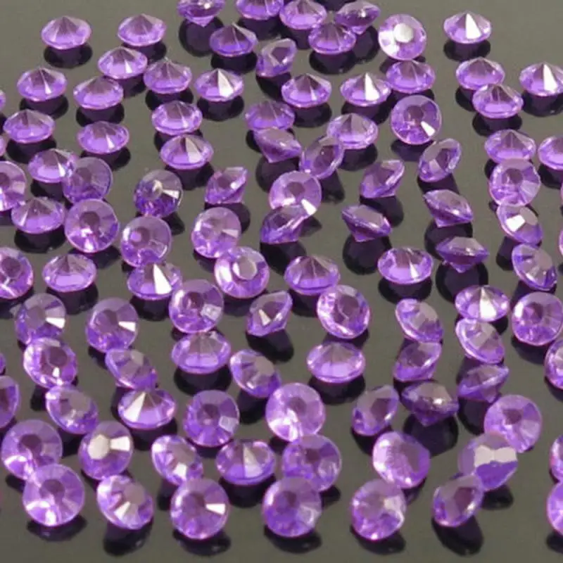 Light purple 2000 шт 4,5 мм Акриловые Алмазные конфетти декор для венчания ремесла алмазные конфетти Разбрасыватели конфетти для стола прозрачные Кристальные центральные Вечерние - Цвет: Light purple