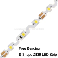 10m 12v dc 2835 led strip s shape flexible led strip free angle bendable ribbon 60ledm 8mm pcb channel letter advertising light
