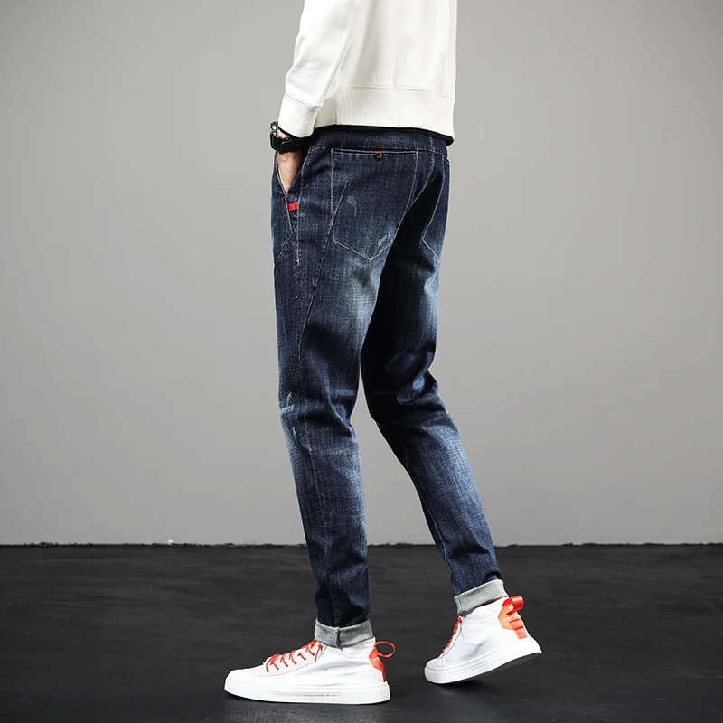 Джинсы-шаровары мужские свободного покроя в стиле хип-хоп | Мужская одежда