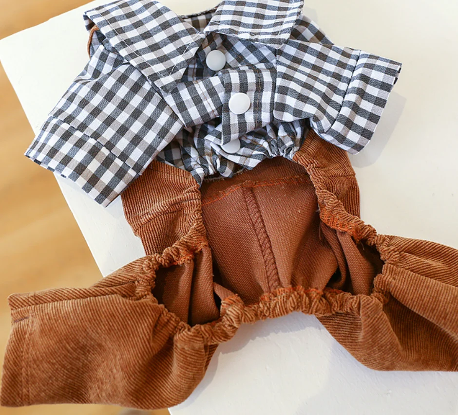 

Fashion Bear pattern suspender pants Pet Dog Clothes for Dogs Coat Four seasons Dog Clothing Cartoon Pets Clothing Bodysuit