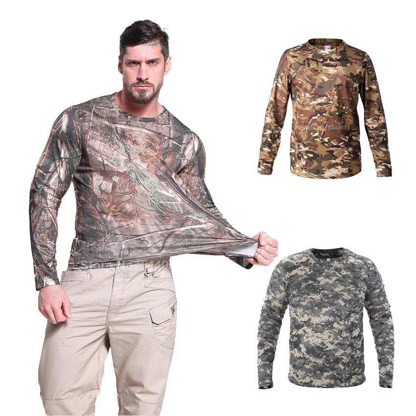 Мужская камуфляжная военная форма CP Python футболка с длинным рукавом