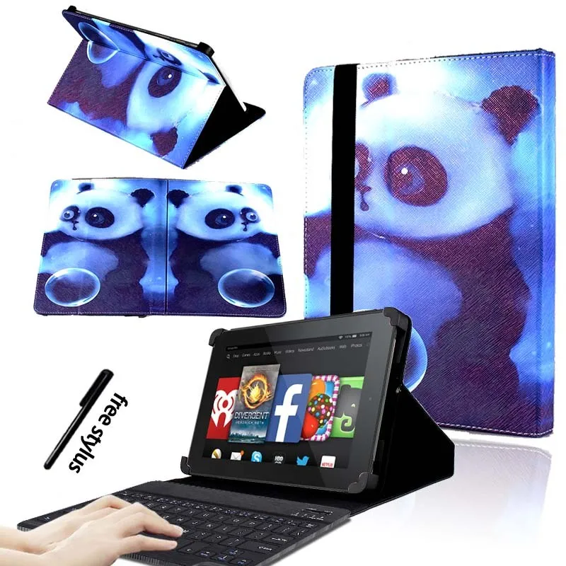 KK&LL для Amazon Fire HD 8(6th/7th/8th Gen, выпуск)-кожаный чехол-книжка для планшета+ bluetooth-клавиатура