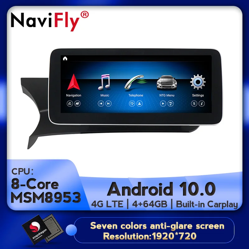 

New Arrival! 4GB RAM 10.25" IPS Android 10 GPS Navigation For Mercedes Benz C Class W204 2011-2013 NTG 4.5 Stereo Dash Display