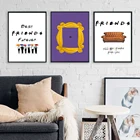 Друзья, ТВ-шоу, диван, зеркальные постеры и принты в скандинавском стиле, настенная живопись на холсте, классические настенные картины для гостиной, домашний декор