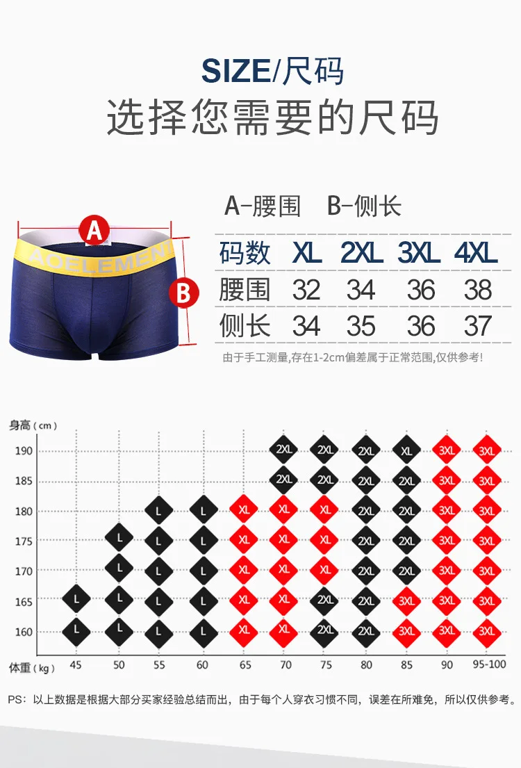 

BOBTXS Free Shipping 4PCS Men Underpats Youth Breathable Boxers Shorts Modal Men's Underwear Sexy U Convex Mens Boxer Briefs