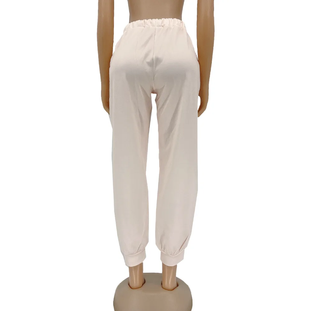 

Autumn new fashion cartoon printed casual pants slim waist lace up women's Harem Pants