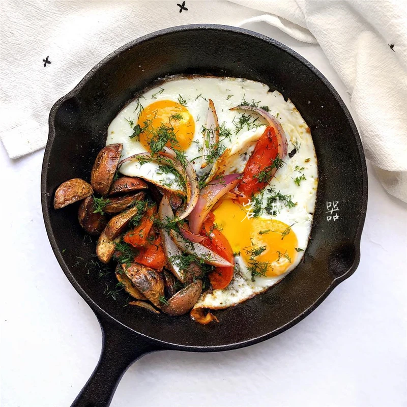 Японская чугунная сковорода с плоским дном Голландская для маффинов без