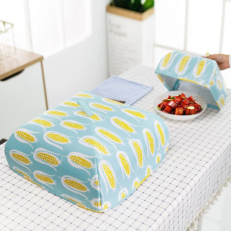 Портативная Крышка для еды фольга прекрасные фрукты складная Пылезащитная