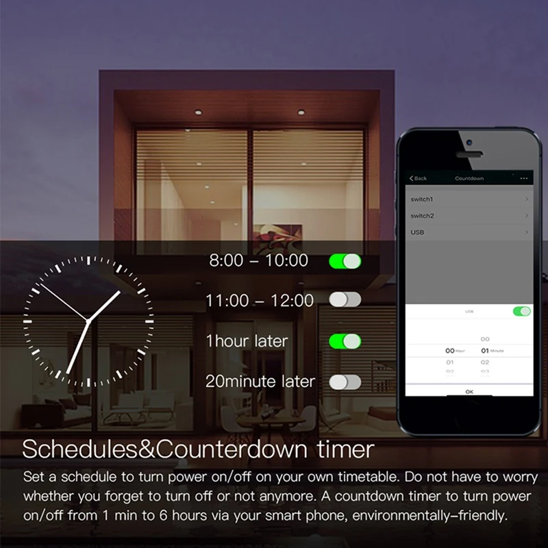 Wi-Fi Умный выключатель света 4 каналов пульт дистанционного управления