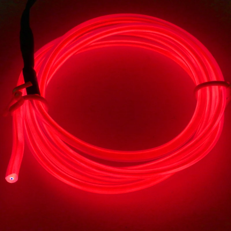 Free shipping Promotion D type EL wire ten colors-red-50M+220v Inverter+Free shipping