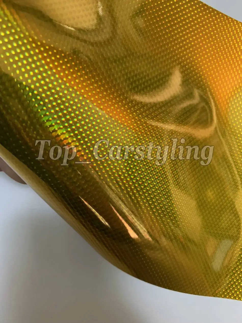 Neo хромированная Золотая голографическая Виниловая пленка для отделки