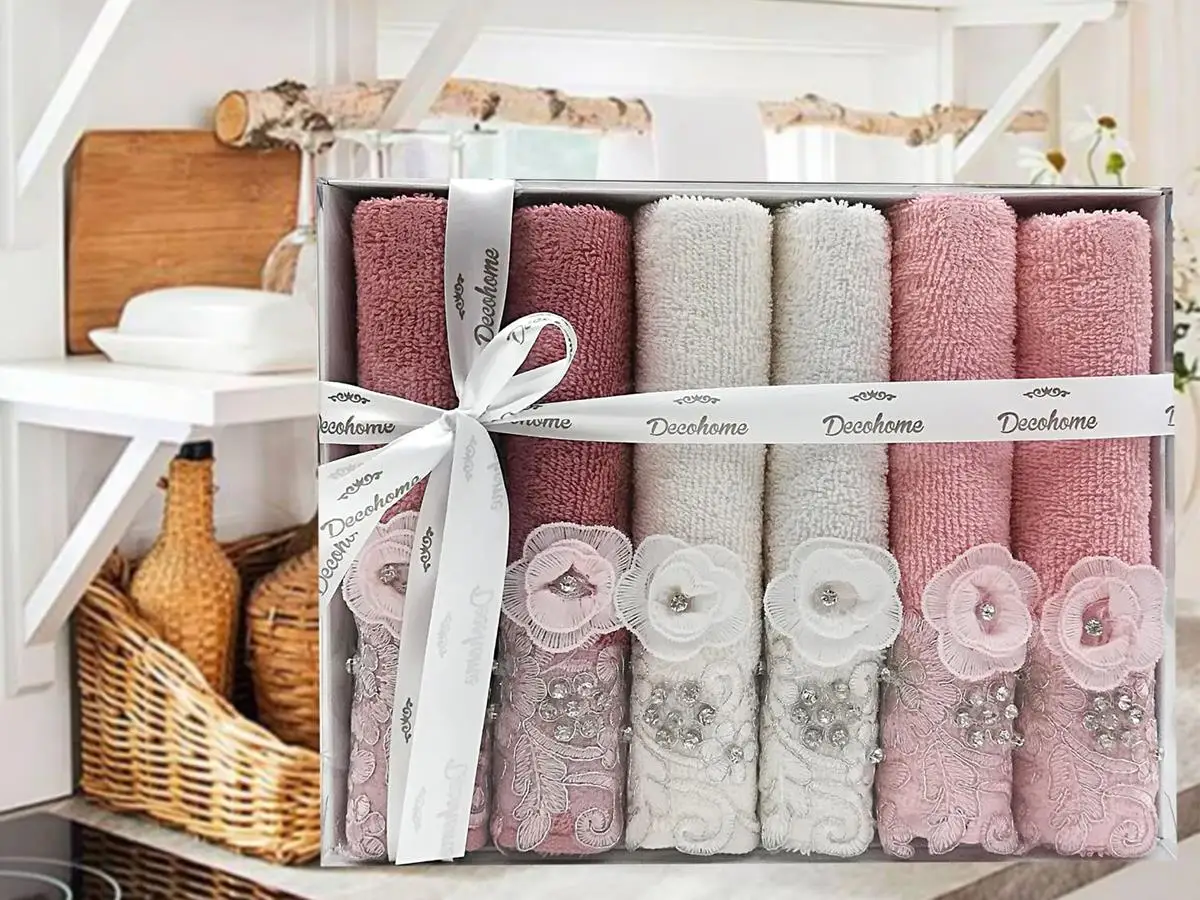 

Aplikli Stone With Pearl Kitchen Towel Set 6'l