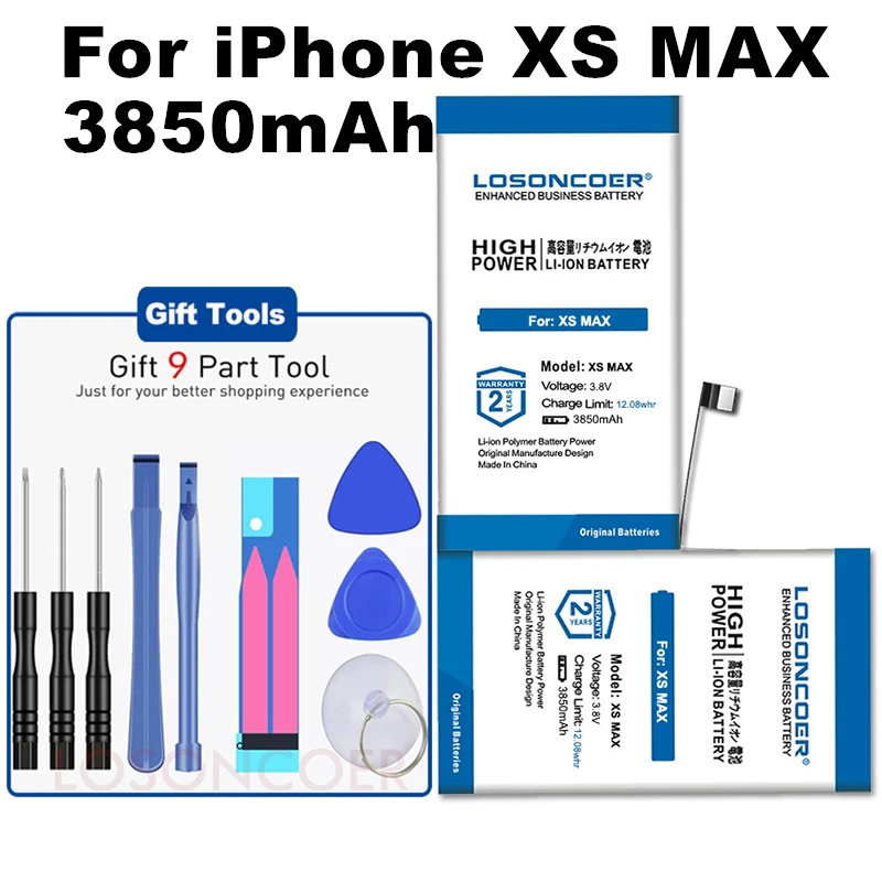 Новейшее производство XS MAX батарея 3850 мАч для iPhone мобильного телефона бесплатный