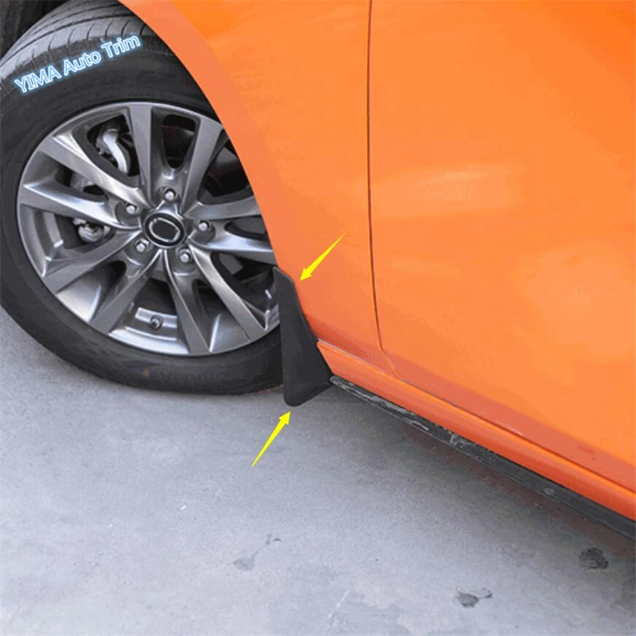 

Lapetus Auto Styling Front And Rear Mud Guard Mudguards Splash Flaps Cover Trim Fit For Mazda 3 2019 2020 Sedan / Plastic