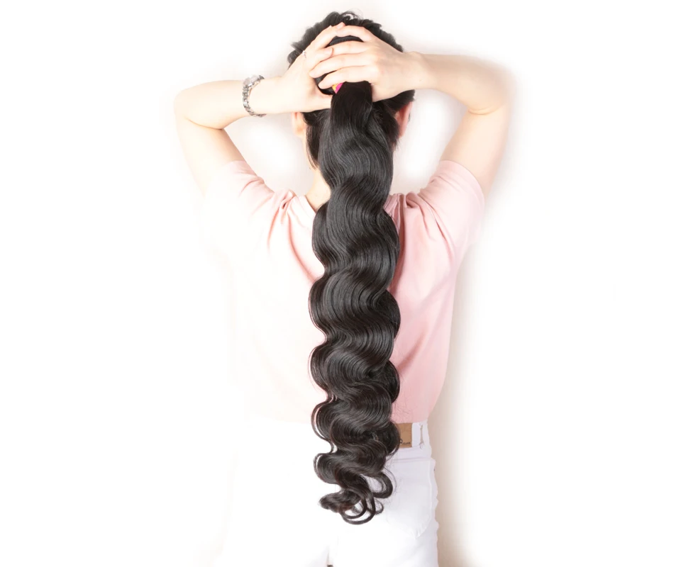 Ali queen hair Products P/9A натуральные бразильские волнистые волосы длиной 3"~ 34" натурального цвета с бесплатной доставкой