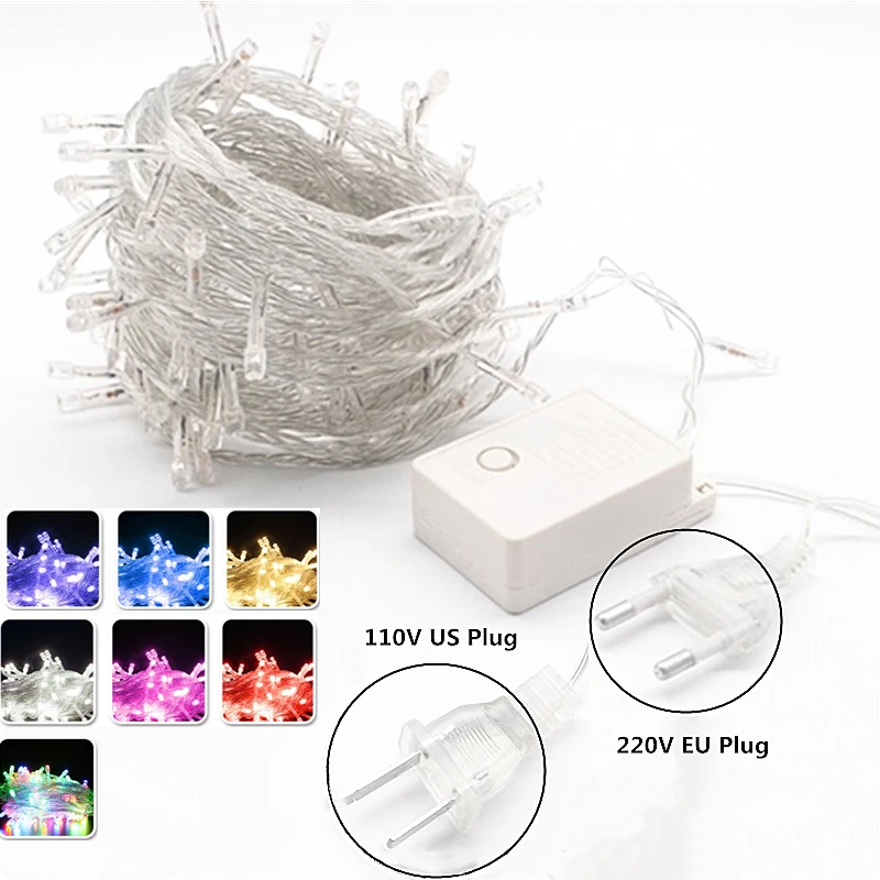 

400LED 50M String Light Christmas/Wedding/Party Decoration Lights Garland Garden Outdoor Waterproof Decor Led Lamp EU/US Plug