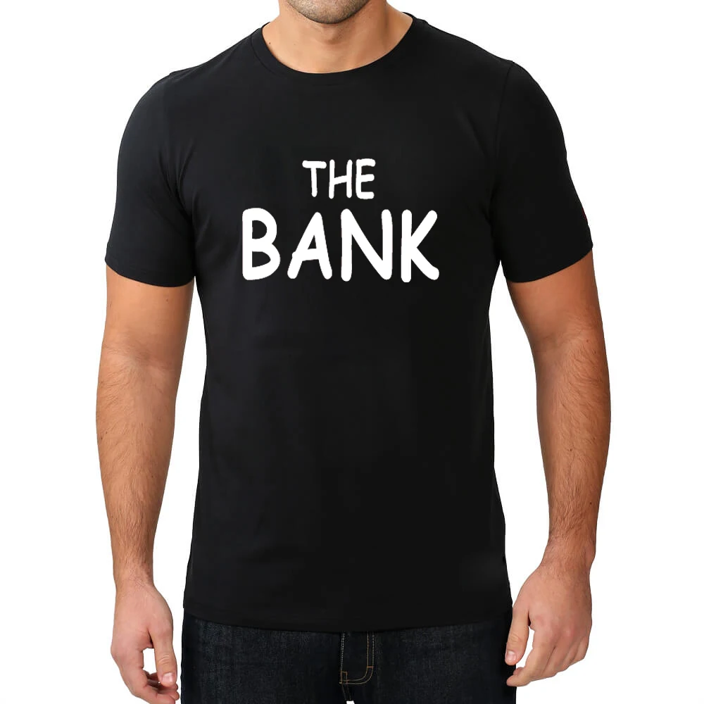 Футболка с надписью The Bank инвестиции для семьи подарок папе сыну летняя