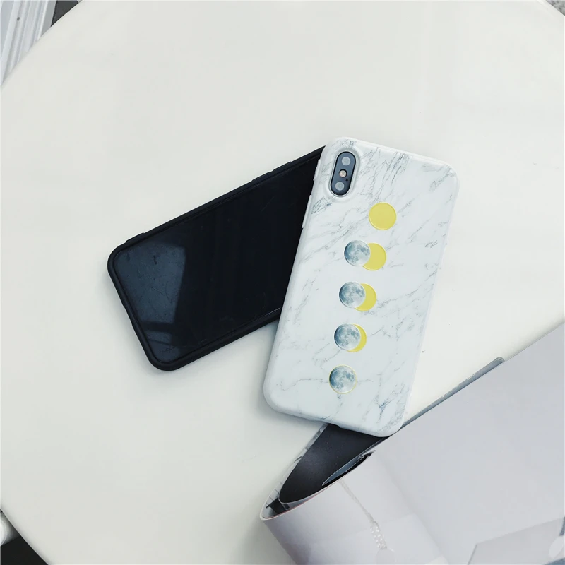 Совершенно новый мягкий чехол с рисунком Луны для iPhone 11 11Pro 11ProMax X Xs XR XsMax 8Plus 8 7Plus 7 6