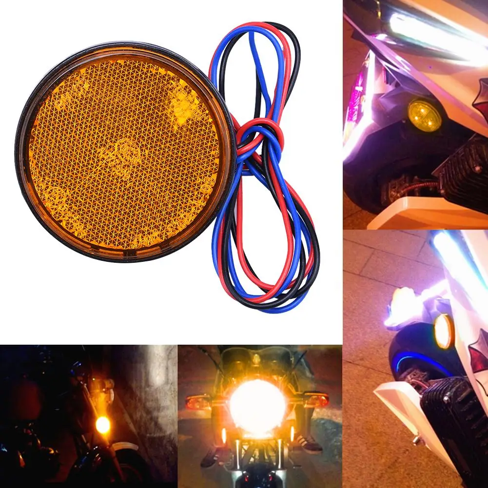 24SMD автомобильные круглые задние фонари ATV светодиодный отражатели боковые сигнальные огни для грузовиков