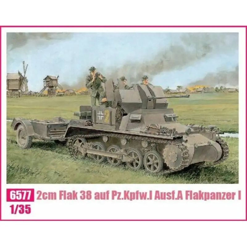 DRAGON 6577 1/35 2 см Flak 38 auf Pz.Kpfw.I Ausf. Набор моделей Flakpanzer I - Scale |