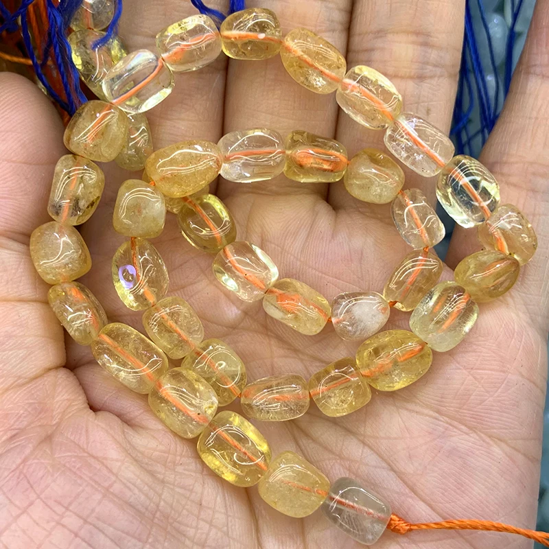 Natural Citrines Quartz Beads Freefrom Potato Loose DIY For Jewelry Making Accessories 15'' Women Men Gift | Украшения и