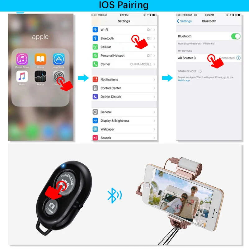 

DataFrog Camera Bluetooth Remote Controller Photo Shutter Release For iOS/Android Camera Shutter Selfie Remote Controller