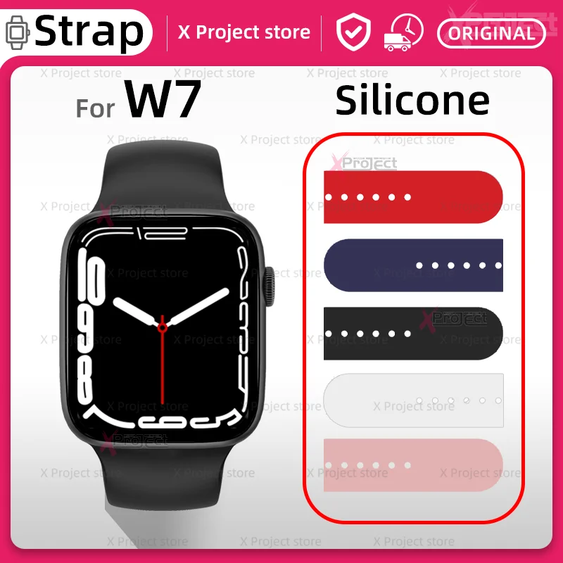 

Умные часы W7, мужские силиконовые ремешки для часов W7 + plus, женские умные часы, браслет для часов 7, спортивный ремешок для часов iwo