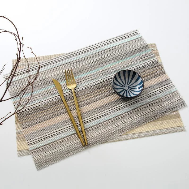 

4pcs/lot Elegant PVC Non-slip Placemat Waterproof oil-proof Table mat Tableware Eco-friendly Heat-resistant Placemats MJ80503