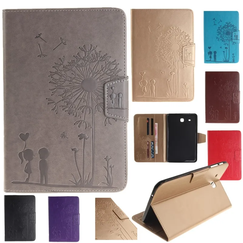 

New For Samsung Galaxy Tab E 9.6 T560 T561 Case PU Leather stand wallet Protector Tablet cover For Samsung T560 tablet case+film