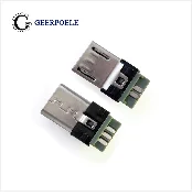 10 шт./партия USB3.1 16 pin type-C DIP плоский край 30 в 3A Micro USB Разъемы женский порт Jack хвост розетка электрические клеммы