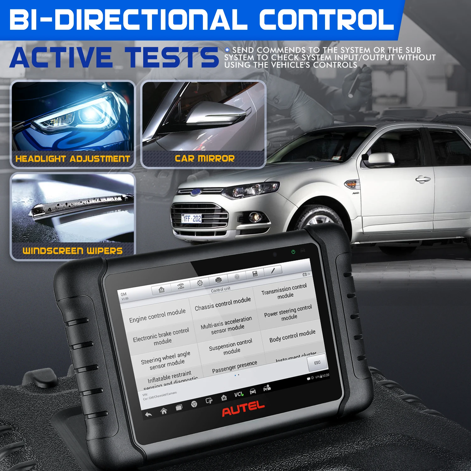 Autel MaxiPRO MP808BT Lite Wireless Car Diagnostic Scan Tool Bi-Directional Control 30+ Services Upgrade of MP808/DS808 Scanner |