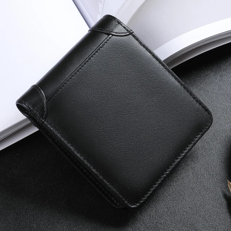 Wmnuo 2020 брендовый мужской кошелек мягкий черный 2 складывающийся для мужчин
