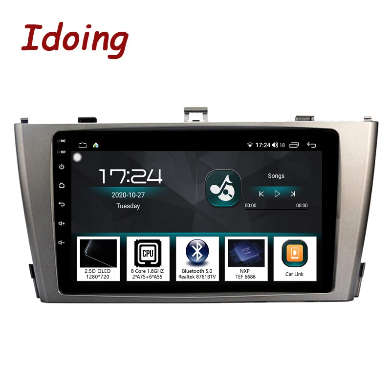 Idoing 9 &quot4G + 64G 2.5D QLED автомобильный Android Радио мультимедийный плеер головное