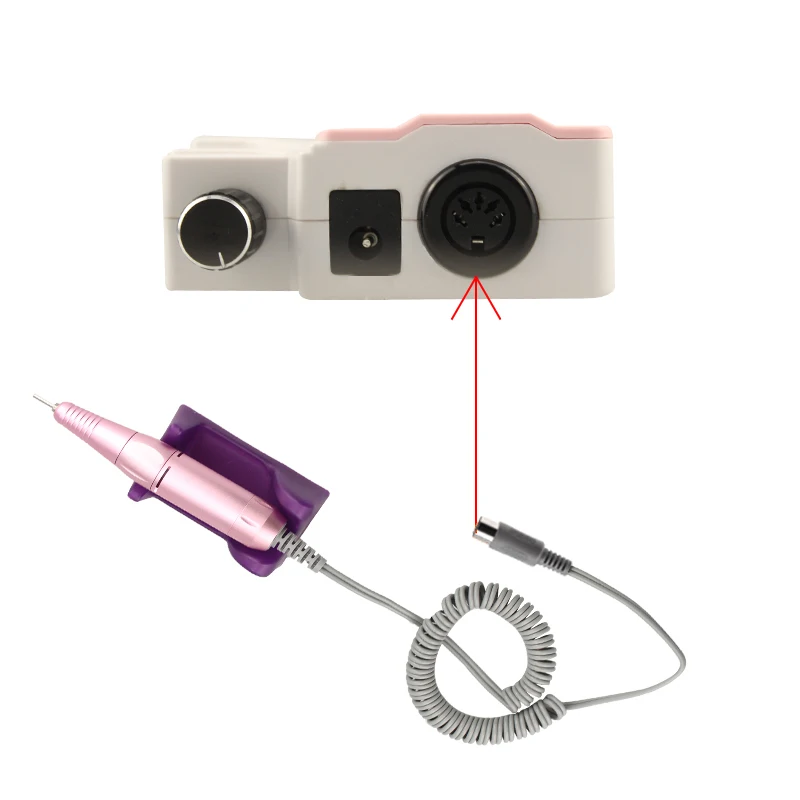 35000RPM Nail Drill Handle Professional Electric Manicure Machine Stainless Steel Handle Electric Manicure Drill Accessory