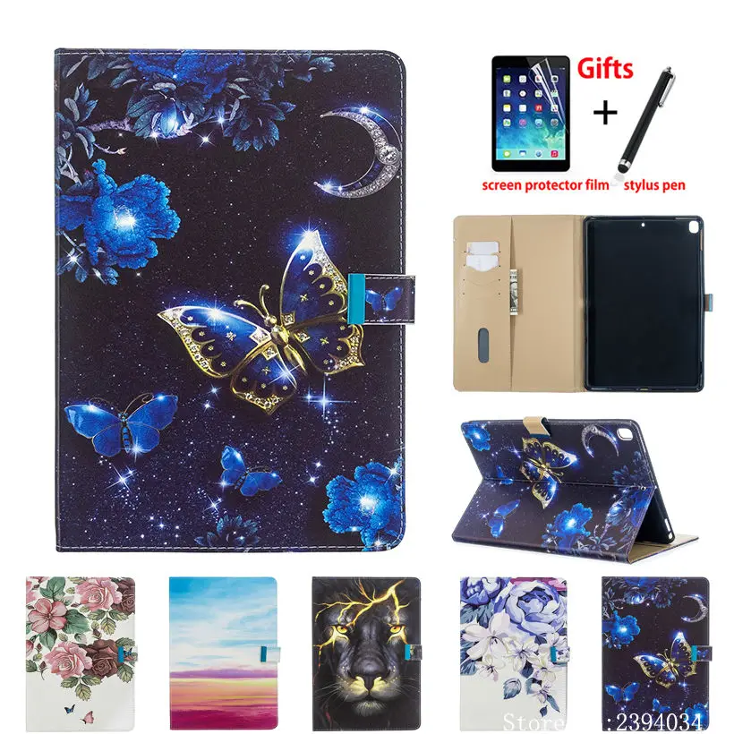 Умный чехол для iPad 10 2 2019 7-го поколения Pro 5 Air 3 Модный чехол-подставка с бабочкой +