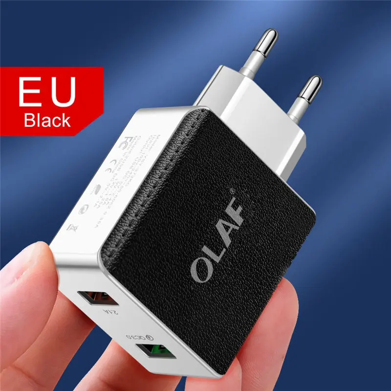 EU Black 18 Вт USB зарядное устройство Быстрая зарядка 3,0 адаптер настенная вилка Qualcomm 3,0 USB зарядка Телефон быстрая зарядка для iPhone samsung Xiaomi huawei - Тип штекера: EU Black