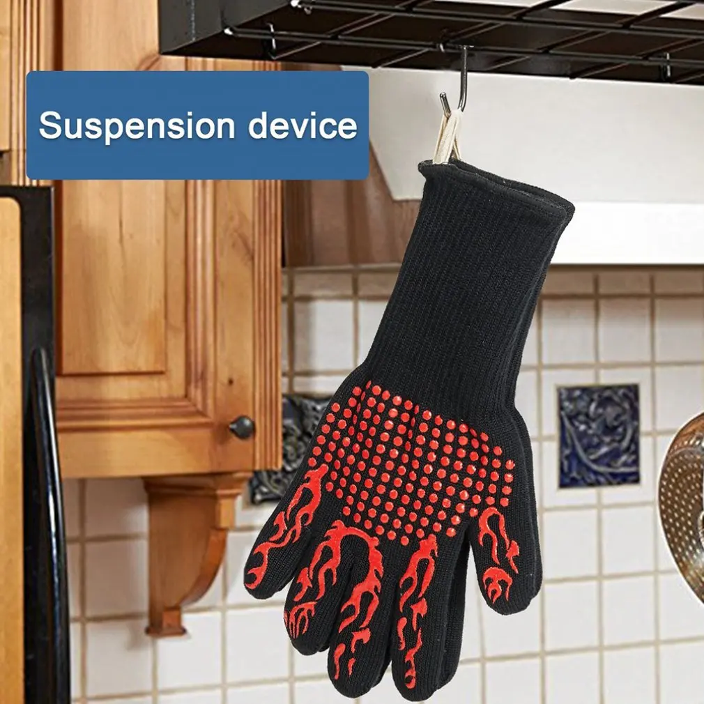 

High Temperature Heat Resistant Home Kitchen Cooking Supplies Microwave Oven Glove Thick Non-Slip Glove
