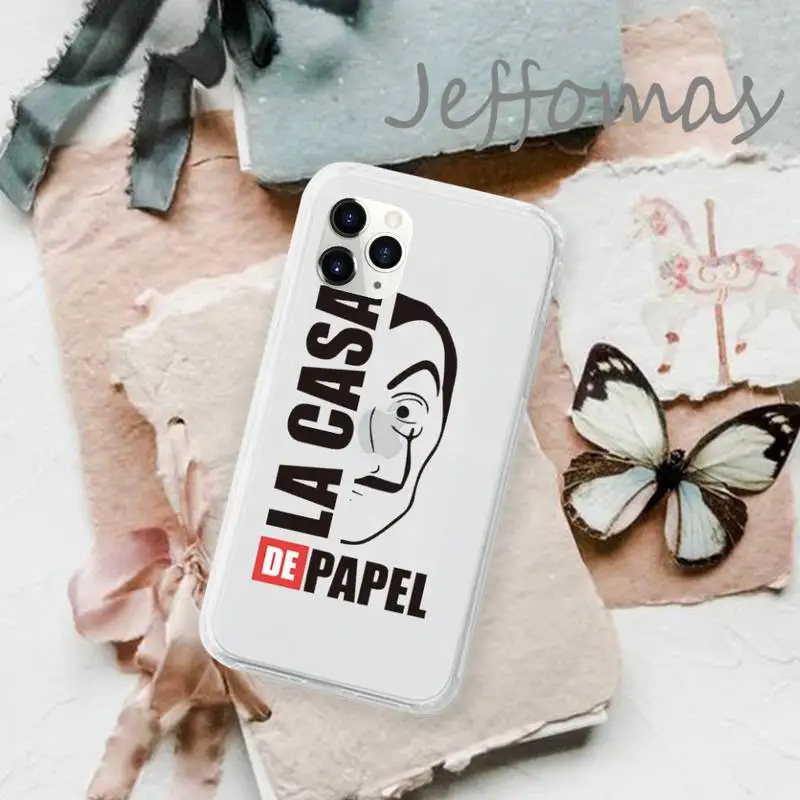 

Spain TV Money Heist House Phone Case Transparent for iPhone 11 12 mini pro XS MAX 8 7 6 6S Plus X 5S SE 2020 XR