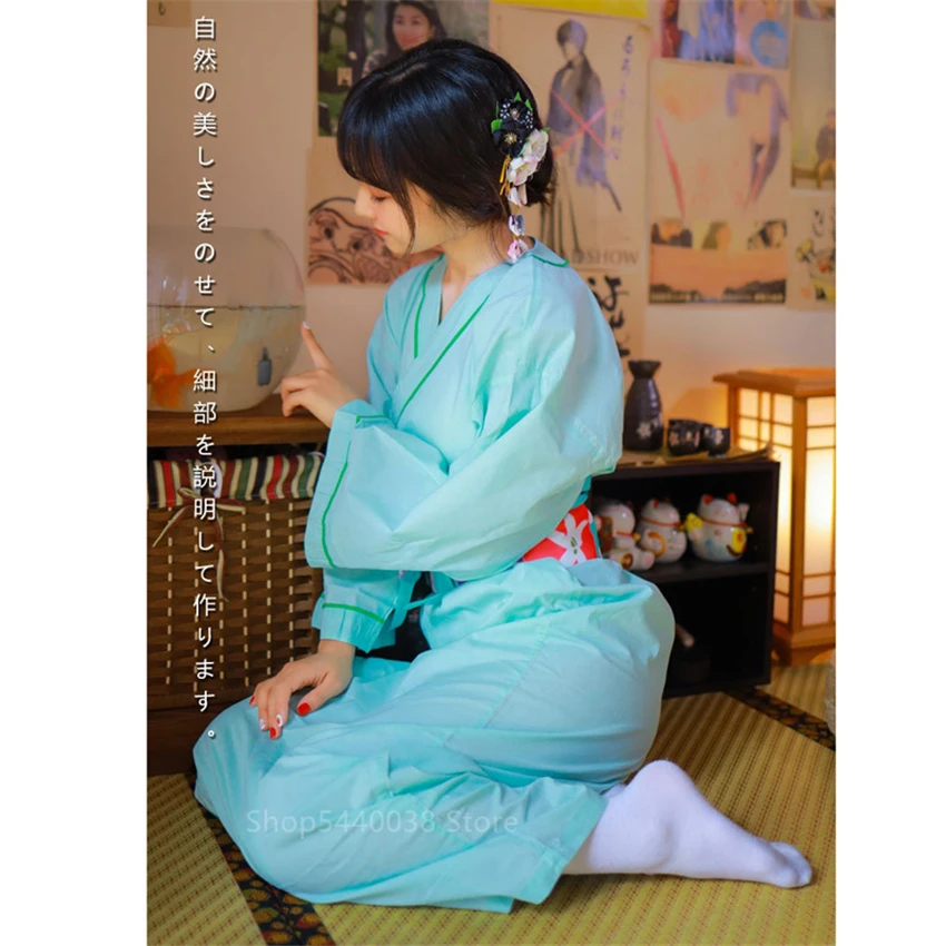 Кимоно модное Национальное женское сексуальное юката с Оби Новинка вечернее