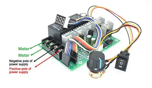 Контроллер скорости ШИМ двигатель постоянного тока цифровой дисплей 0 ~ 100%